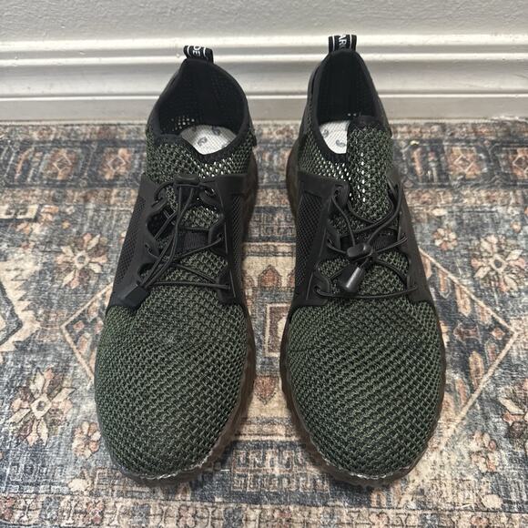 New THE INVINCIBLE SHOE 'DEFENDER' Green STEEL-TOE SHOES US Men's 48 Or 13 - Picture 2 of 7